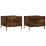 Couchtisch 2 Stk. Holzwerkstoff geräucherte Eiche 50x50x40cm von vidaXL, Couchtisch - Ref: Foro24-829423, Preis: 74,87 €, Rab...
