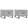 Coffee tables 2 units Sonoma gray engineered wood 50x50x40 cm by vidaXL, Coffee table - Ref: Foro24-829457, Price: 76,80 €, D...