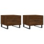 Couchtische, 2 Stück, Eichenbraun, Holzwerkstoff, 50 x 50 x 40 cm von vidaXL, Couchtisch - Ref: Foro24-829459, Preis: 76,80 €...