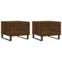 Mesas de centro 2 uds madera ingeniería marrón roble 50x50x40cm de vidaXL, Mesas de centro - Ref: Foro24-829459, Precio: 76,1...