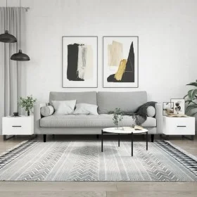 Center table 2 units engineered wood glossy white 50x50x40cm by vidaXL, Coffee table - Ref: Foro24-829449, Price: 81,19 €, Di...