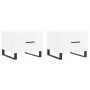 Center table 2 units engineered wood glossy white 50x50x40cm by vidaXL, Coffee table - Ref: Foro24-829449, Price: 81,19 €, Di...