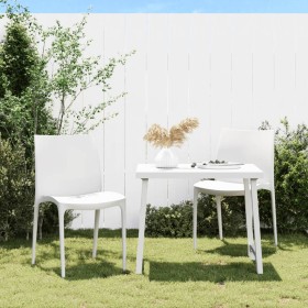 Sillas de jardín 2 uds polipropileno blanco 50x46x80 cm