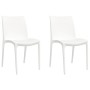 Sillas de jardín 2 uds polipropileno blanco 50x46x80 cm de vidaXL, Sillas de jardín - Ref: Foro24-364734, Precio: 120,88 €