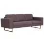 Sofá de 3 plazas de tela color gris taupe