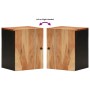 Armario de baño de pared madera maciza de acacia 38x33x48 cm