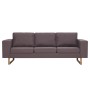 Sofá de 3 plazas de tela color gris taupe