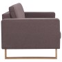 Sofá de 3 plazas de tela color gris taupe