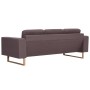 Sofá de 3 plazas de tela color gris taupe