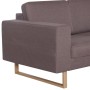 Sofá de 3 plazas de tela color gris taupe