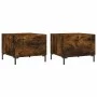 Couchtisch 2 Stück, Holzwerkstoff, geräucherte Eiche, 50 x 50 x 40 cm von vidaXL, Couchtisch - Ref: Foro24-829407, Preis: 64,...