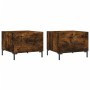Couchtisch 2 Stück, Holzwerkstoff, geräucherte Eiche, 50 x 50 x 40 cm von vidaXL, Couchtisch - Ref: Foro24-829407, Preis: 64,...