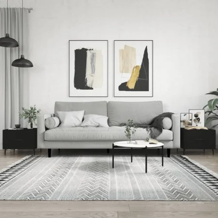 Coffee tables 2 pcs black engineered wood 50x50x40 cm by vidaXL, Coffee table - Ref: Foro24-829431, Price: 75,76 €, Discount: %