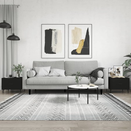 Couchtische, 2 Stück, schwarzes Holzwerkstoff, 50 x 50 x 40 cm von vidaXL, Couchtisch - Ref: Foro24-829431, Preis: 76,45 €, R...