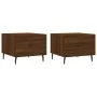 Mesas de centro 2 uds madera ingeniería marrón roble 50x50x40cm de vidaXL, Mesas de centro - Ref: Foro24-829443, Precio: 73,5...