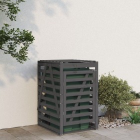Cobertizo para cubos de basura madera pino gris 84x90x128,5 cm