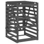 Gray pine wood garbage can shed 84x90x128.5 cm by vidaXL, Waste container supports - Ref: Foro24-825102, Price: 167,67 €, Dis...