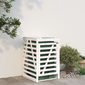 Cobertizo para cubos de basura madera pino blanco 84x90x128,5cm