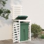 Garbage bin shed white pine wood 84x90x128.5cm by vidaXL, Waste container supports - Ref: Foro24-825101, Price: 181,96 €, Dis...