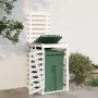 Garbage bin shed white pine wood 84x90x128.5cm by vidaXL, Waste container supports - Ref: Foro24-825101, Price: 179,64 €, Dis...