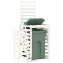 Garbage bin shed white pine wood 84x90x128.5cm by vidaXL, Waste container supports - Ref: Foro24-825101, Price: 179,64 €, Dis...