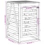 Garbage bin shed white pine wood 84x90x128.5cm by vidaXL, Waste container supports - Ref: Foro24-825101, Price: 181,96 €, Dis...