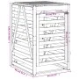 Garbage bin shed white pine wood 84x90x128.5cm by vidaXL, Waste container supports - Ref: Foro24-825101, Price: 179,64 €, Dis...