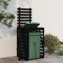 Black pine wood trash can shed 84x90x128.5 cm by vidaXL, Waste container supports - Ref: Foro24-825104, Price: 134,00 €, Disc...