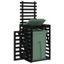 Black pine wood trash can shed 84x90x128.5 cm by vidaXL, Waste container supports - Ref: Foro24-825104, Price: 134,00 €, Disc...