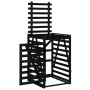 Black pine wood trash can shed 84x90x128.5 cm by vidaXL, Waste container supports - Ref: Foro24-825104, Price: 134,00 €, Disc...