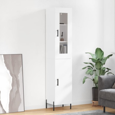 Hohes weißes Sperrholz-Sideboard 34,5 x 34 x 180 cm von vidaXL, Sideboards - Ref: Foro24-3199177, Preis: 110,04 €, Rabatt: %