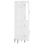 Aparador alto madera contrachapada blanco 34,5x34x180 cm de vidaXL, Aparadores - Ref: Foro24-3199177, Precio: 108,79 €, Descu...