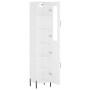 Hohes weißes Sperrholz-Sideboard 34,5 x 34 x 180 cm von vidaXL, Sideboards - Ref: Foro24-3199177, Preis: 110,04 €, Rabatt: %