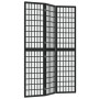 Biombo plegable con 3 paneles estilo japonés negro 120x170 cm