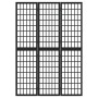 Biombo plegable con 3 paneles estilo japonés negro 120x170 cm