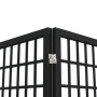 Biombo plegable con 3 paneles estilo japonés negro 120x170 cm
