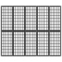 Biombo plegable con 5 paneles estilo japonés negro 200x170 cm