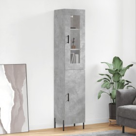 Concrete gray plywood sideboard 34.5x34x180 cm by vidaXL, Sideboards - Ref: Foro24-3199181, Price: 108,74 €, Discount: %
