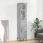 Aparador de madera contrachapada gris hormigón 34,5x34x180 cm de vidaXL, Aparadores - Ref: Foro24-3199181, Precio: 107,42 €, ...