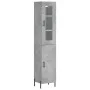 Aparador de madera contrachapada gris hormigón 34,5x34x180 cm de vidaXL, Aparadores - Ref: Foro24-3199181, Precio: 107,42 €, ...