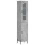 Aparador de madera contrachapada gris hormigón 34,5x34x180 cm de vidaXL, Aparadores - Ref: Foro24-3199181, Precio: 108,74 €, ...