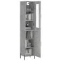 Aparador de madera contrachapada gris hormigón 34,5x34x180 cm de vidaXL, Aparadores - Ref: Foro24-3199181, Precio: 107,42 €, ...