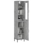Aparador de madera contrachapada gris hormigón 34,5x34x180 cm de vidaXL, Aparadores - Ref: Foro24-3199181, Precio: 108,74 €, ...