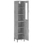 Aparador de madera contrachapada gris hormigón 34,5x34x180 cm de vidaXL, Aparadores - Ref: Foro24-3199181, Precio: 107,42 €, ...