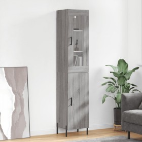 Hohes Sonoma-Sideboard aus grauem Sperrholz, 34,5 x 34 x 180 cm von vidaXL, Sideboards - Ref: Foro24-3199183, Preis: 112,63 €...