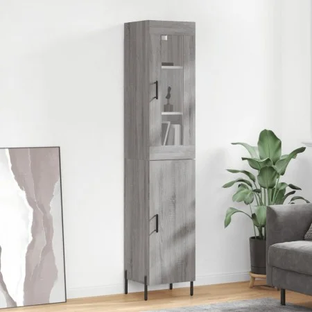 Aparador alto madera contrachapada gris Sonoma 34,5x34x180 cm de vidaXL, Aparadores - Ref: Foro24-3199183, Precio: 111,26 €, ...
