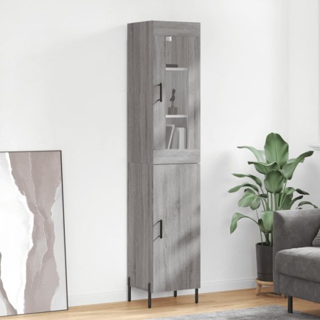 Hohes Sonoma-Sideboard aus grauem Sperrholz, 34,5 x 34 x 180 cm von vidaXL, Sideboards - Ref: Foro24-3199183, Preis: 112,63 €...