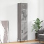 Tall Sonoma gray plywood sideboard 34.5x34x180 cm by vidaXL, Sideboards - Ref: Foro24-3199183, Price: 112,63 €, Discount: %