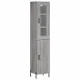 Aparador alto madera contrachapada gris Sonoma 34,5x34x180 cm de vidaXL, Aparadores - Ref: Foro24-3199183, Precio: 111,26 €, ...