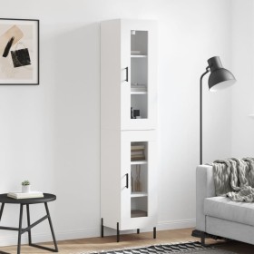 Hohes weißes Sperrholz-Sideboard 34,5 x 34 x 180 cm von vidaXL, Sideboards - Ref: Foro24-3199433, Preis: 109,05 €, Rabatt: %